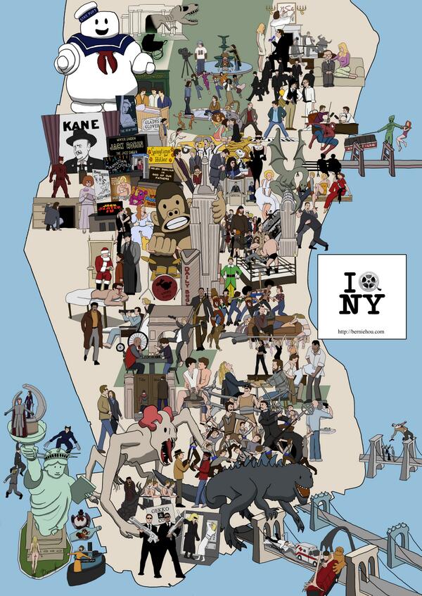 IncredibleMaps's tweet image. New York Movie Map…
#Oscars2014