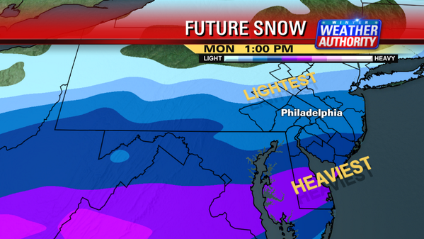 ScottFox29's tweet photo. Models continue trending heaviest snow south. New details on timing and updated totals @ 6 @fox29philly after #NASCAR http://t.co/qqka1XcVFs