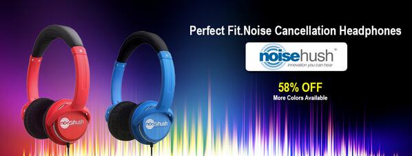 OneFastDeal's tweet image. Noisehush Noise Cancellation Headphones 58% OFF only at 1fastdeal.com