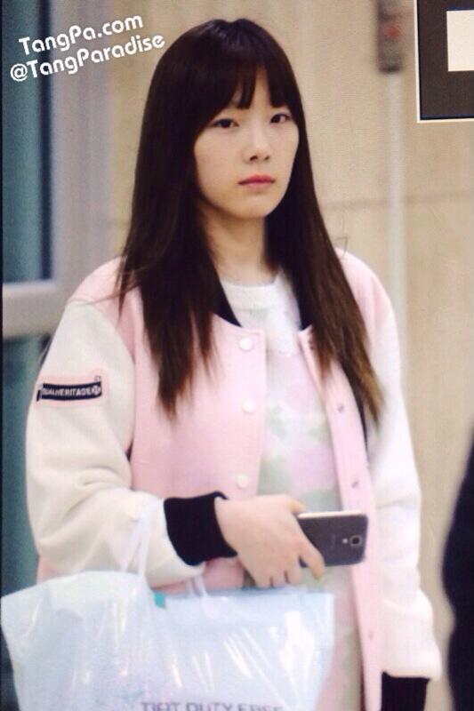 _taegangster's tweet photo. 140303 Taeyeon at Gimpo Airport by  TangParadise
 http://t.co/RkdZlOi4Ps