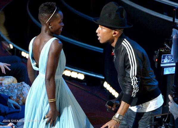 GMA's tweet image. Pharrell is really -- really -- into those hats: abcn.ws/1fB89ir