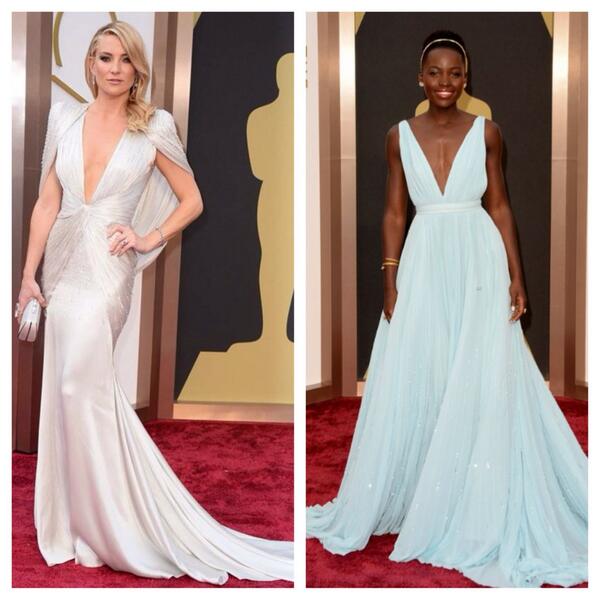 AlliDamas's tweet photo. Plunging necklines for the win!! #Oscars2014 #oscarsredcarpet http://t.co/75bJDFxD7n