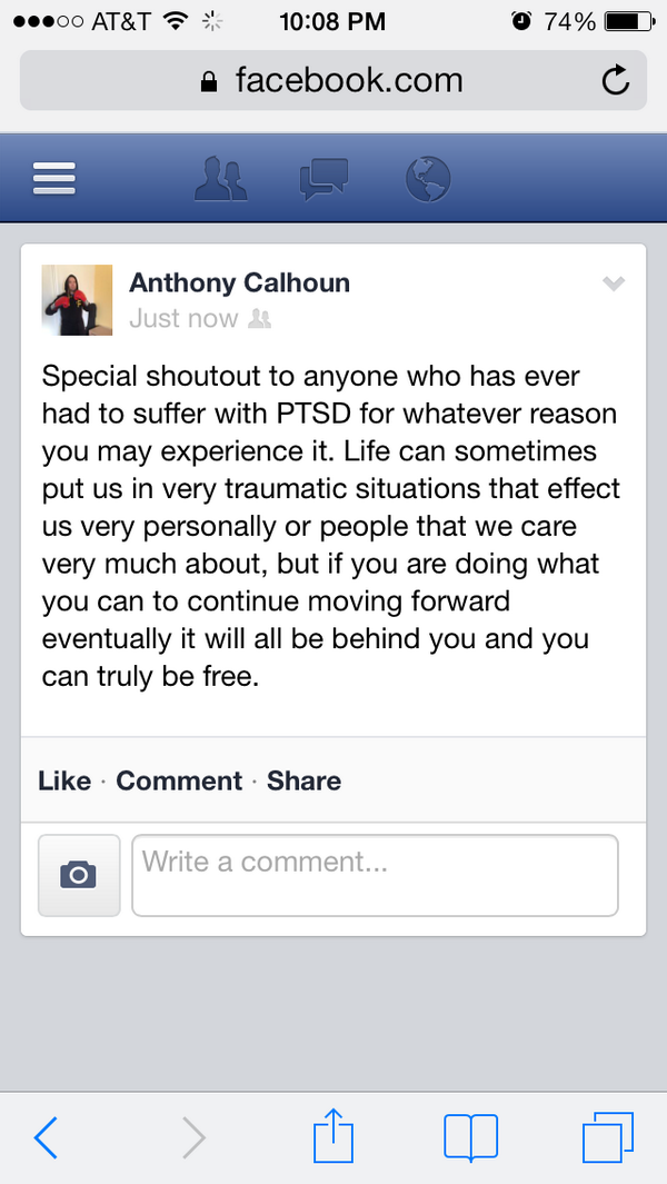 ajcemcee's tweet image. For anyone who suffers from #PTSD for whatever reason it may be. #KeepFightingForward #StayLifted #Peace #ajcemcee