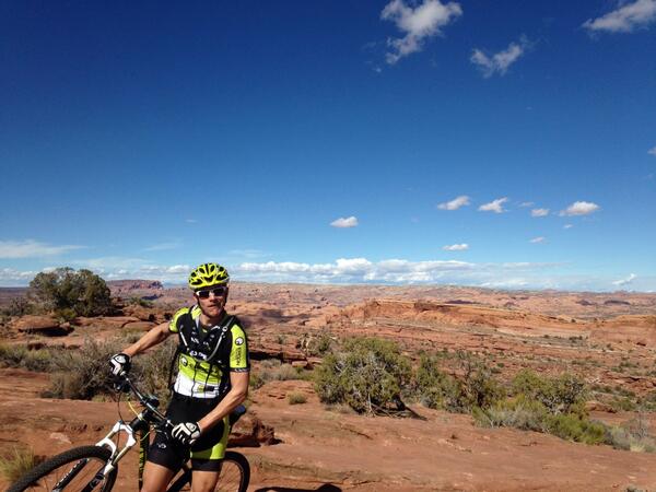 Gotta ride bike with <a href="/jeffkerkove/">Jeff Kerkove</a> today! Good day!
#moab #ergon