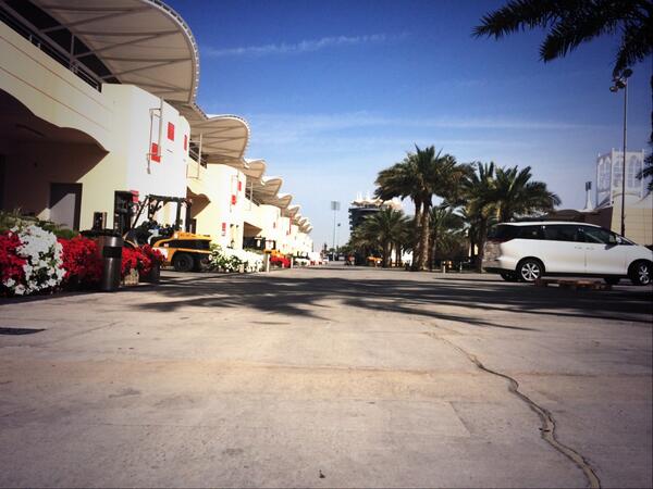 BAH_Int_Circuit's tweet photo. Good morning, the paddock is almost empty as teams are going! Waiting for them within 31 days for our #BahrainGP2014 http://t.co/SR88oTG8DK