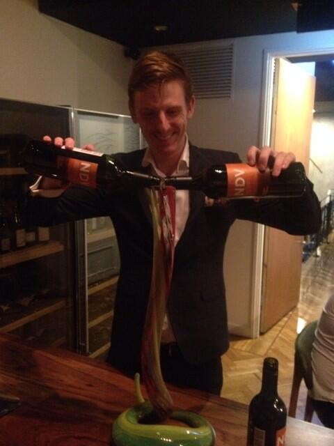 BrashHiggins's tweet image. My man @joshuapicken unloading NDV @orana_ w @Zonfrillo filmn #nomadchef @AaronFenwick89 @KimRobertson_9 @winenympho