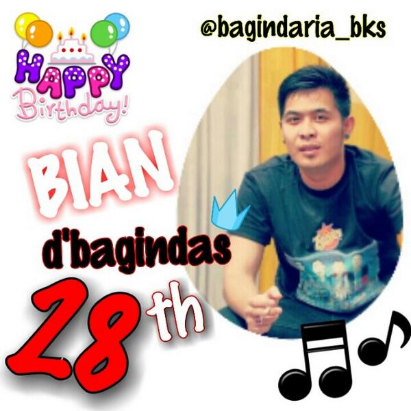 BAGINDARIA_BKS's tweet photo. Happy b'day buat @bian_ever @D_Bagindas #HBDBIANDBAGINDAS28TH cc, @satUnity @TrinityOptimaP http://t.co/OAFujRj6yK