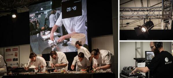 Escenario principal en <a href="/GastroAlicante/">APEHA FEHPA Alicante</a>. Detalle del montaje, sonido, iluminación y asistencia técnica.