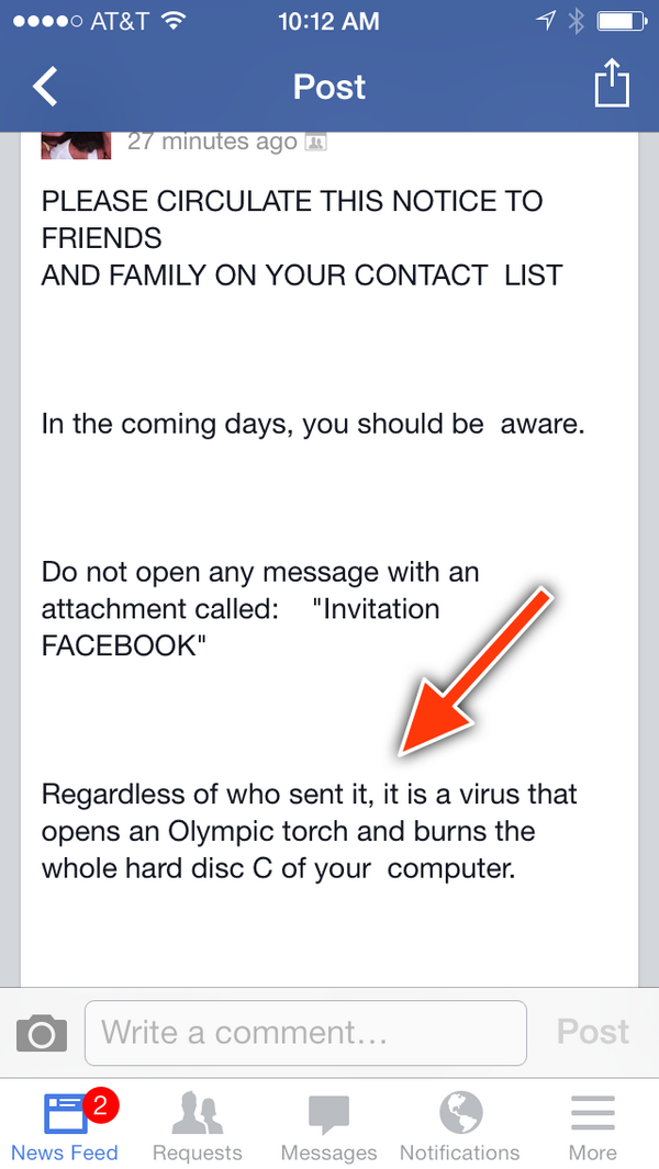dline's tweet image. “it is a virus that opens an Olympic torch and burns the whole hard disc C of your computer”