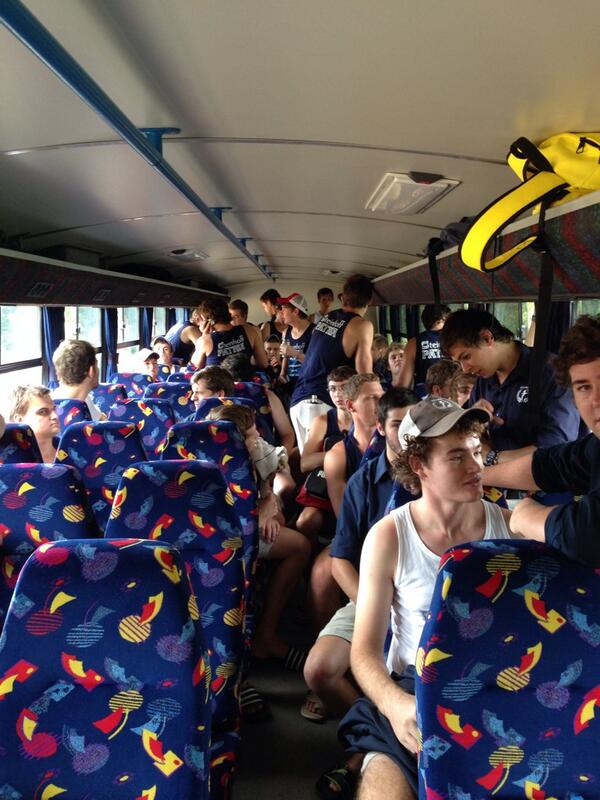 Patria bus, reg om te vertrek.