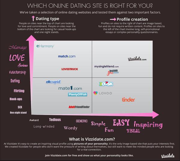 vizzidate's tweet image. Which Dating Site is right for you? #onlinedating #dating