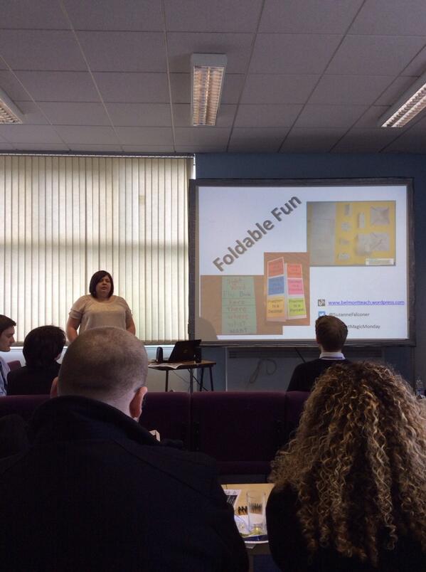 MrsJacksonMusic's tweet image. @SuzanneFalconer presenting about #foldablefun at #belmontmagicmonday #pedagoofriday