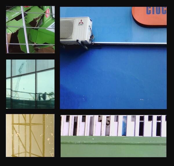 zyarts's tweet image. #Open2Study #O2SArt My homage to Mondrian made from bits of my local street: Caledonian Road