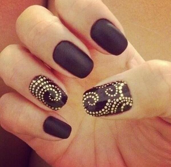 Matte and gold swirls