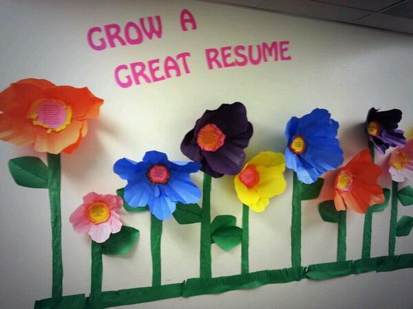 Grow a Great Resume #bulletinboard is done!  What's the best advice you've ever gotten about building a #resume?
