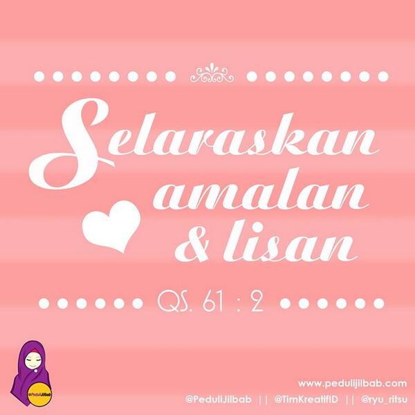SPJ_Parepare's tweet photo. RT @pedulijilbab: Selaraskan amalan dan lisan yuk :') http://t.co/gcJ6b7y1mn