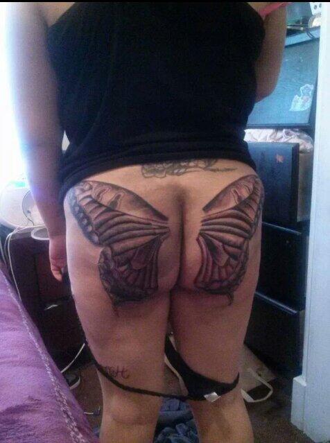 Butterfly Tattoo On Ass 74