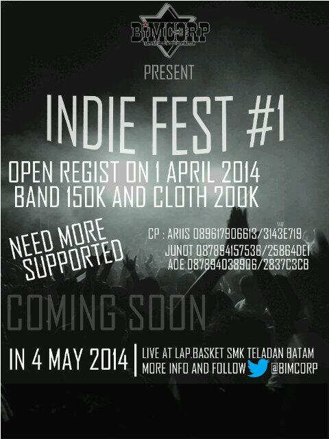 BIMCORP present Open regist 17 maret - 20 april , more info aris 088277099840 , junot 087894157536 , ade 087894038906