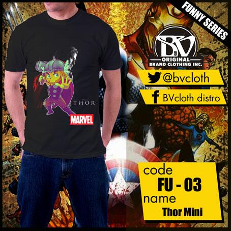 Kaos Thor Mini,Rp. 125rb[S-L]|130rb[XL]|135rb[XXL]| order 087876700072[SMS/WA] #bvcloth