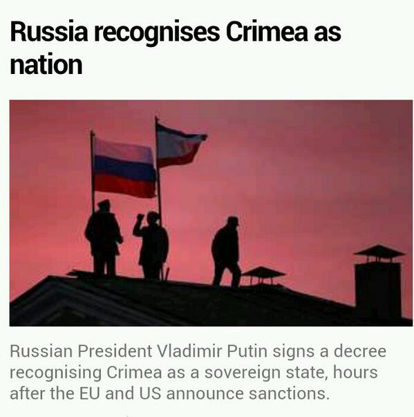margaretlee128's tweet photo. This shows the power of nation states against the selfish act of Russia in dealing with Crimea crisis. @COM3119CityU http://t.co/sWKeuaM4Pz