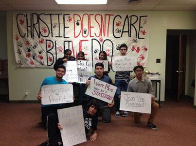 NewarkStudents's tweet photo. Some of our members came out and made signs for #STOPONENEWARK rally on Tuesday! Here's a few of them #rebellion #nsu http://t.co/PgTCkj0mbV