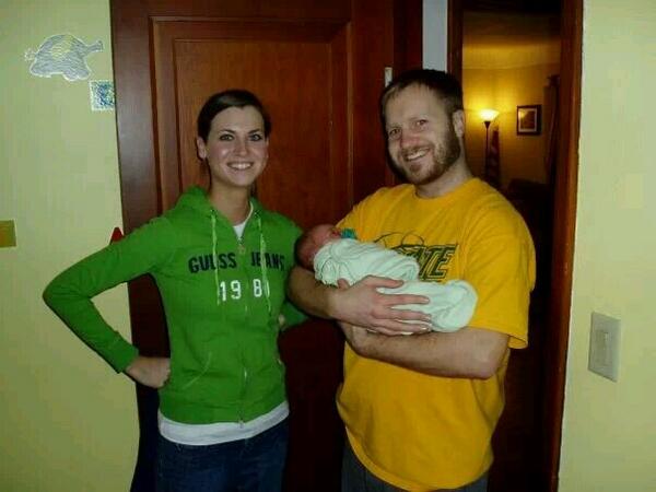 SarahThuente's tweet photo. @Colby_Knows  don't hold babies huh? #gotcha http://t.co/mf7l7SuqvD