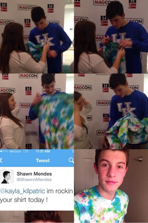 kayla_kilpatric's tweet image. Now that I actually look at his face in the pictures the more I think he actually likes the shirt! 😍😍👏👏 @ShawnnMendes