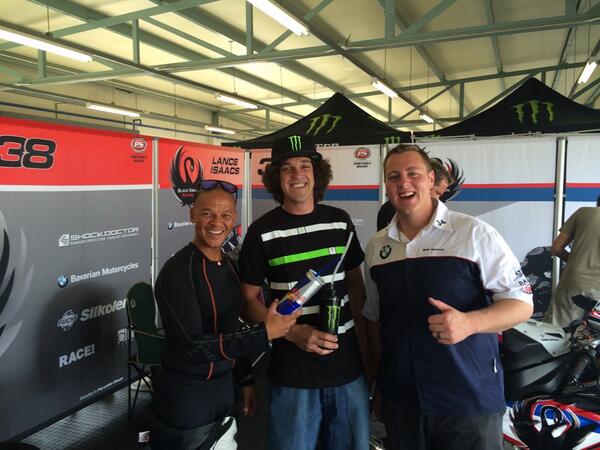 <a href="/Lancelot38/">Lance Isaacs</a> @gregg34 <a href="/Ottens64/">Ryan Ottens</a>  look geared up for racing today <a href="/SA_SuperGP/">GAS Sports</a> <a href="/MonsterEnergySA/">Monster Energy RSA</a>