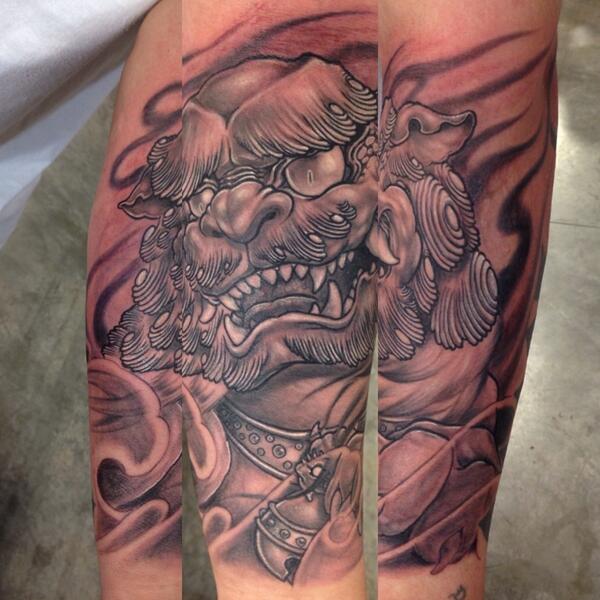 Kashu Horishin 加州彫心 Ar Twitter Foodog Tattoo Done At The Slc Tattoo Convention By Horishin Slcタトゥーコンベンションで彫った狛犬by彫心 Http T Co 1hauez5uir