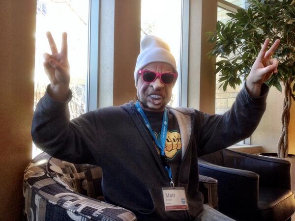 jmikola's tweet image. .@shrtwhitebldguy is not a crook! #mwphp14