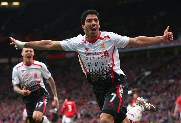 LFC's tweet photo. MATCH REPORT: Steven Gerrard and Luis Suarez silence Old Trafford with comprehensive display - http://t.co/ypSFunAUku http://t.co/BxWfuBheC5