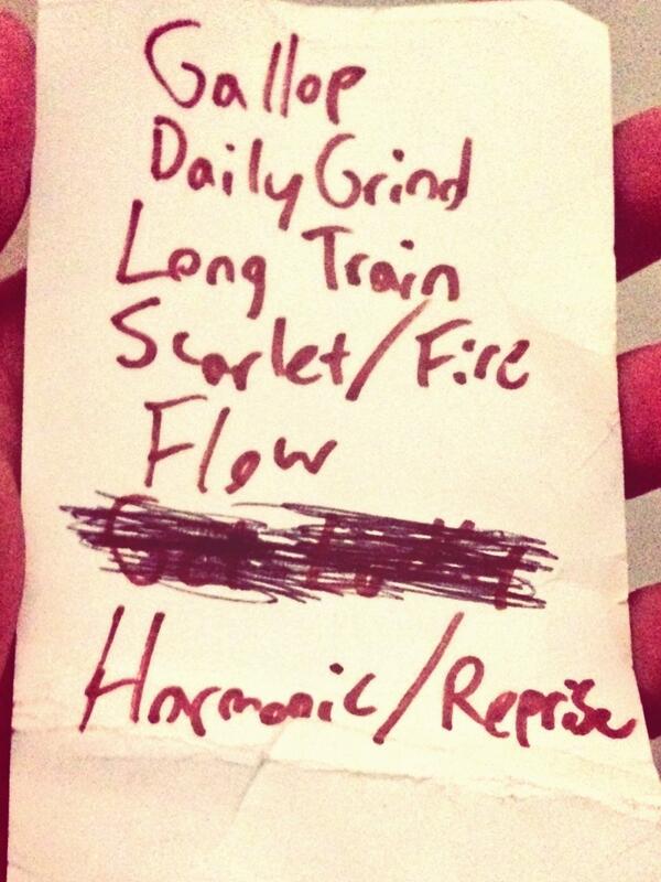 HarmonicMovemen's tweet photo. Set list from 3/12/14 @ElboRoomLive http://t.co/oFGSG4HZbR