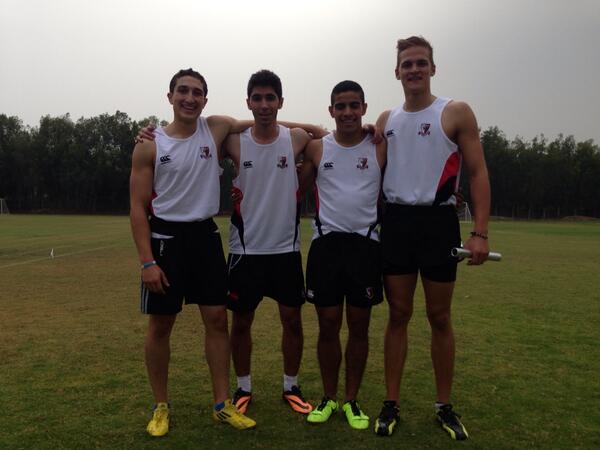 DESCpe's tweet photo. News just in DESC senior boys relay broke the record at Rashid boys for the 4x300 relay! #fastestindubai http://t.co/TTqWH2l1iA