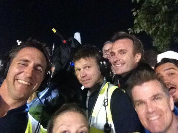JennieGow's tweet photo. Not quite the Oscars selfie but the @redbullracing @danielricciardo waiting game Selfie. #f1 #Decisionplease http://t.co/nXvN1HjkuI