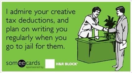 Tax deductions can be interesting sometimes