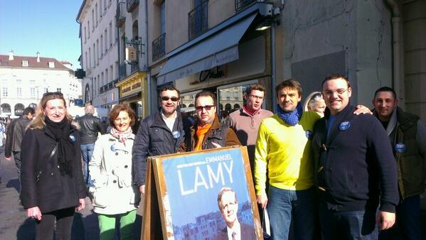 #Municipales2014  #Lamy2014 toute l'équipe présente ce matin au marché de <a href="/stgermainenlaye/">st germain en laye</a> à votre rencontre