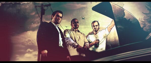 Dest1nyGamer's tweet image. GTA V drawing by me