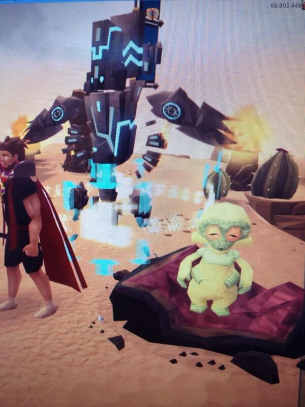 DizzyRS's tweet photo. why does the alien from a crashed star look high as hell #RuneScape http://t.co/VhhXjTsZgE