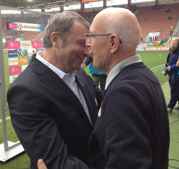 SlaskWroclawPl's tweet image. Spotkanie po latach :) #pawlowski #lenczyk #derby @SlaskWroclawPl @ZaglebieLubin