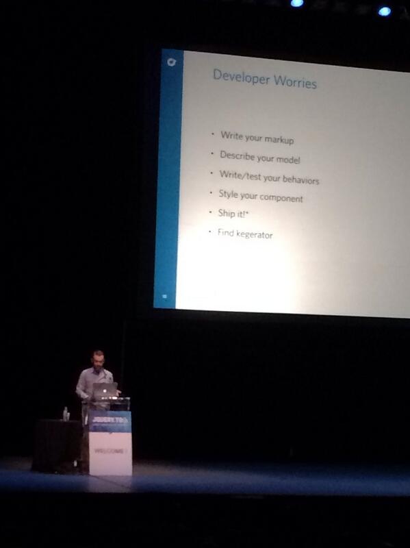 abbycabs's tweet photo. Great tips on structuring your code to limit developer worries from @justin_tulloss #jQueryTO http://t.co/UYzJilQqRe