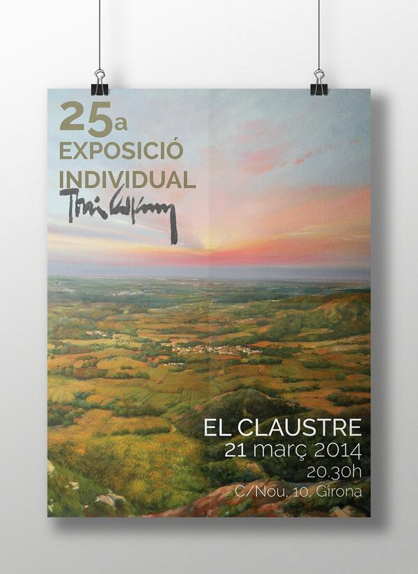 TCassany's tweet photo. El proper divendres 21 inauguro la meva 25a exposició individual al Claustre de Girona a les 20:30.Hi estàs convidat! http://t.co/LQ75PhFDwl