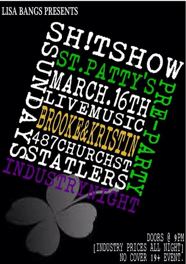 Lisa_Bangs's tweet photo. SH!TSHOW tonight!! Come see some of the best live music in Toronto! #shitshow #Toronto #torontomusic #drinks #love http://t.co/BZ2Y3ZU7Uy