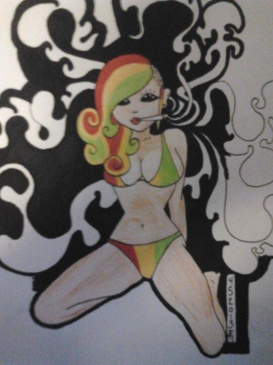 TanaMorehead's tweet photo. Happy #SideboobSunday @DougBenson May your day be full of enlightenment and weed smoke/vaper. http://t.co/Gv9w8rN5Xj