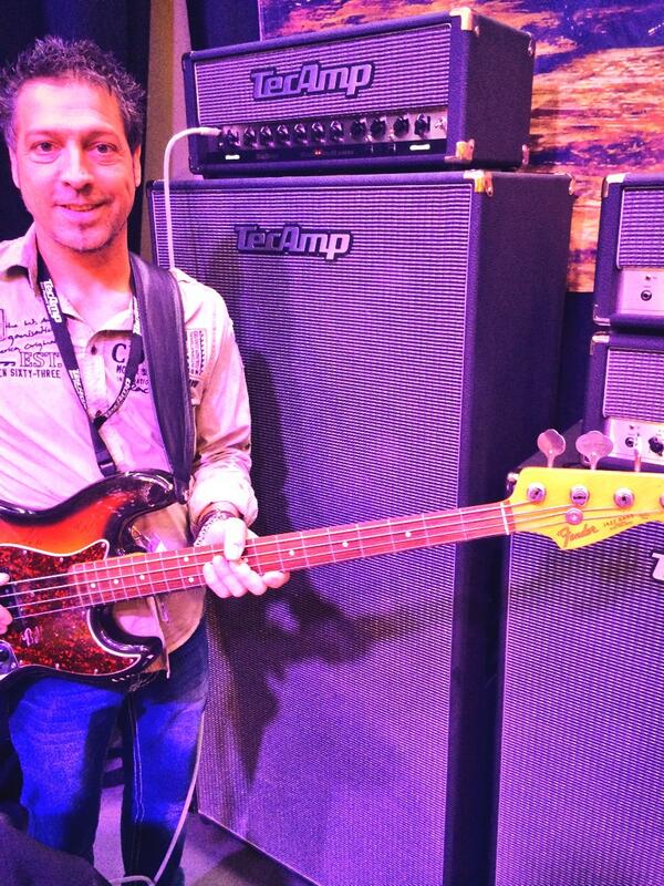 TecampAmerica's tweet photo. CEO of @TecampAmerica showing off the new monster bass rig at the Music Messe In Frankfurt! #tecamp #bass #bassplayer http://t.co/2UC0jC7lu4