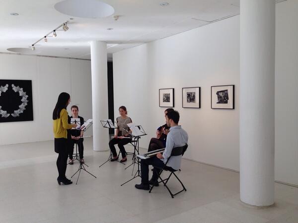 buzzingRCA's tweet photo. Here is an image of the re-staging of John Cage's famous 4'33 that happened today in the galleries! http://t.co/aEcBWsB0Qj