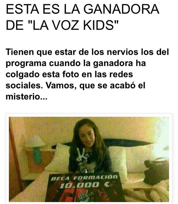 23bmu's tweet photo. @lavoztelecinco @LaVozKids @ELJHOTA ya no s el unico k sabe quién gana #LaVozKids #paraqueluegoestafenconlasllamadas http://t.co/ZhoZYDnIpa
