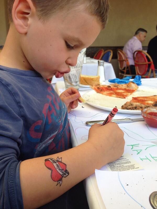 EWidera's tweet image. Hospice Hero tattoo is a hit.  Thanks @aahpm #hpm14