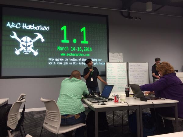 Presentations about to begin #AECHack #AECHackathon