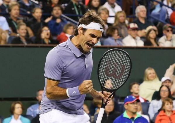 First set for Roger vs Djokovic 6-3 ! Come on Champion ! #IndianWells