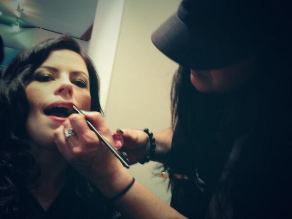 Getting the full hair/makeup treatment from <a href="/jesstotts/">jessica stotts</a> <a href="/WorkShopSalon/">Workshop salon</a>  She's amazing! Time for pictures!! #jazz #sexy